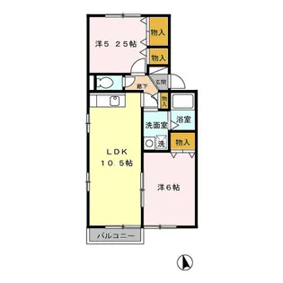 グレープバイン【2階】の間取り