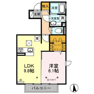 ショコラコート A【1階】の間取り