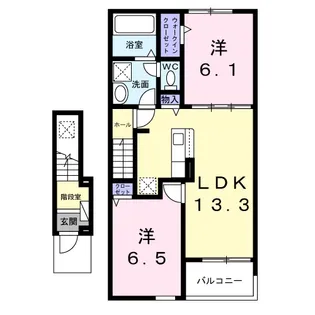 リヴェール竜王【2階】の間取り