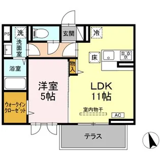 ヴィラH&H【1階】の間取り