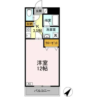 クリスタル甲府国母【3階】の間取り