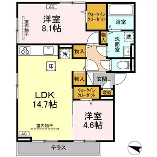 (仮称)DーROOM竜王新町【1階】の間取り
