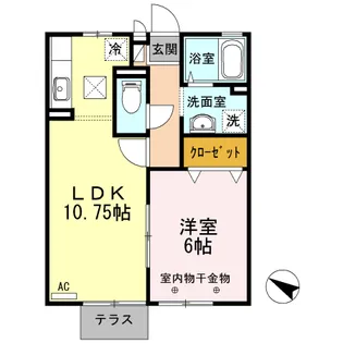 ロイヤルパレス仲澤 AB【1階】の間取り