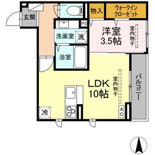 (仮称)DーROOM中央市成島PJ【3階】の間取り