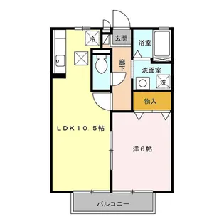 クレール伊勢【1階】の間取り