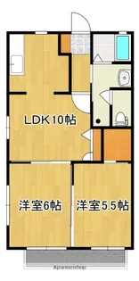 グリーンビレッジ B棟【201号室】の間取り