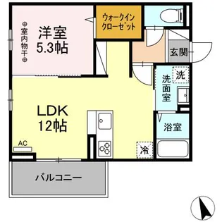 DーROOM清水新居Ⅱ【2階】の間取り