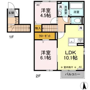 エスペランサ【201号室】の間取り