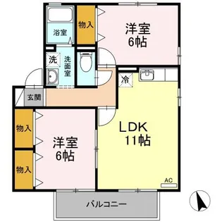 ピュアタウン ABCDE【2階】の間取り