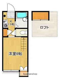 ハイツ川倉 1号館【102号室】の間取り