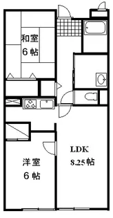 ジュネスB【2階】の間取り