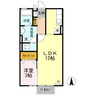 メゾン ピアチェーレ【1階】の間取り