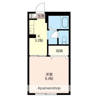 フレグランス大手【205号号室】の間取り