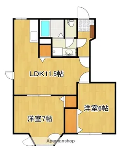 グリーンフィールド B【101号号室】の間取り