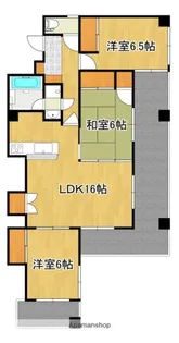 タワーレジデンス甲府中央【8-B号号室】の間取り
