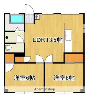 ハイツ中沢【202号号室】の間取り