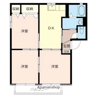 シャーメゾンSHIN’S B棟【101号号室】の間取り