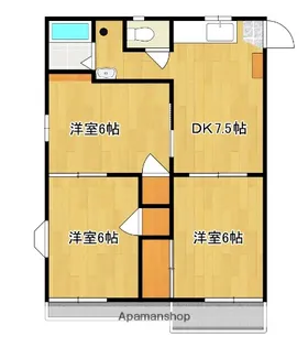 フォーブル湯村B棟【102号号室】の間取り