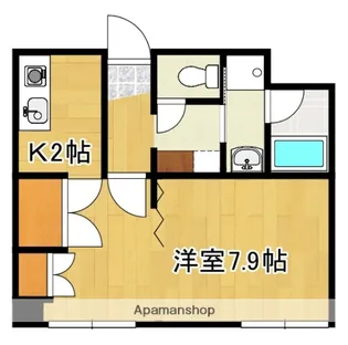 フェリオ加納岩【206号号室】の間取り