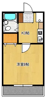 ヴィラージュ一ノ瀬【303号号室】の間取り