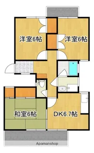 天神ハイツ【107号号室】の間取り