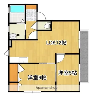 グリーンビレッジ A棟【201号号室】の間取り
