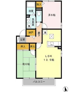 ウエストスクエア A【1階】の間取り