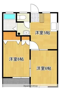 ハイツことぶき【201号号室】の間取り