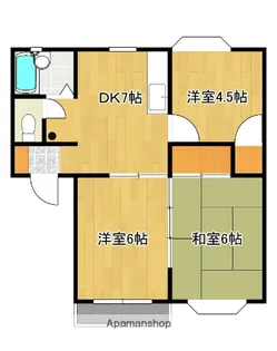 ファミールハイツB棟【202号号室】の間取り