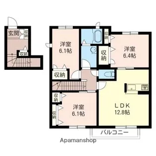 SHMヴェルフィーユ Ⅰ【201号号室】の間取り