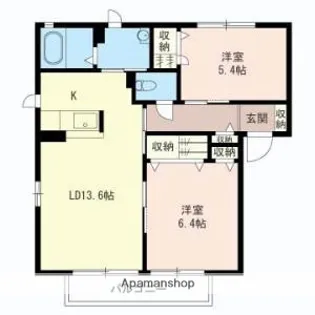 シャーメゾンカルディナール【201号号室】の間取り