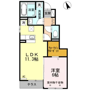 サウススクエア 2番館【1階】の間取り