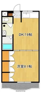鴻臚館【102号号室】の間取り