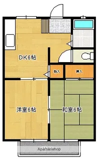パナハイツ荻(白根)【201号号室】の間取り