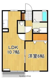 モナリエ向【103号号室】の間取り
