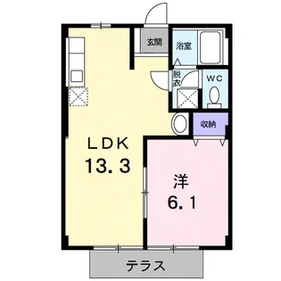 第一常磐荘【1階】の間取り