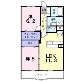 ハイマウントⅡ B【2階】の間取り