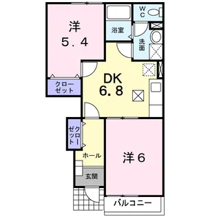ベニール天神B【1階】の間取り