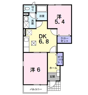 ベルディ春日居A【101号室】の間取り