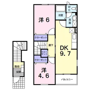 ツインフィオーレA【2階】の間取り