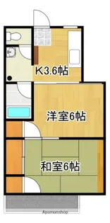 パールハイム末木 B棟【201号号室】の間取り