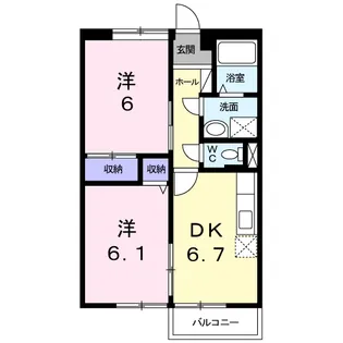 パームスハウス【2階】の間取り