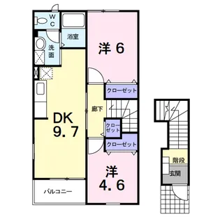 プリマヴェーラC【2階】の間取り