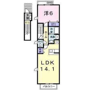 アライブ泉Ⅲ B【2階】の間取り