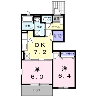 ユニゾン増穂【1階】の間取り
