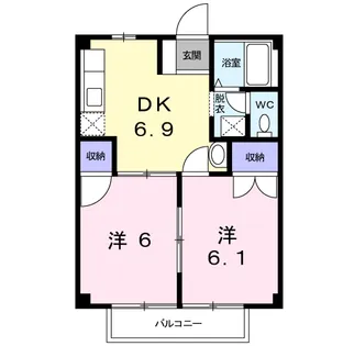 グランヴェール内藤【2階】の間取り