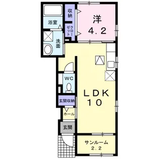 ブライト レジデンス【1階】の間取り