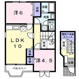 コンフォール エクセレンツ Ⅱ【2階】の間取り
