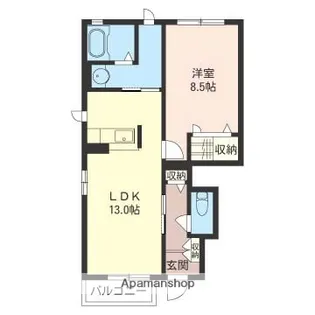 スカイマリーンA【101号号室】の間取り