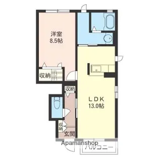 スカイマリーンB【101号号室】の間取り